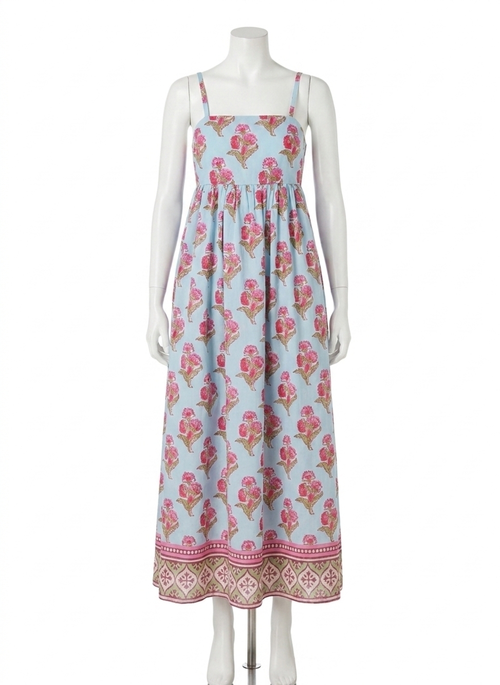 NEW TCEC palm blossom maxi dress in blue